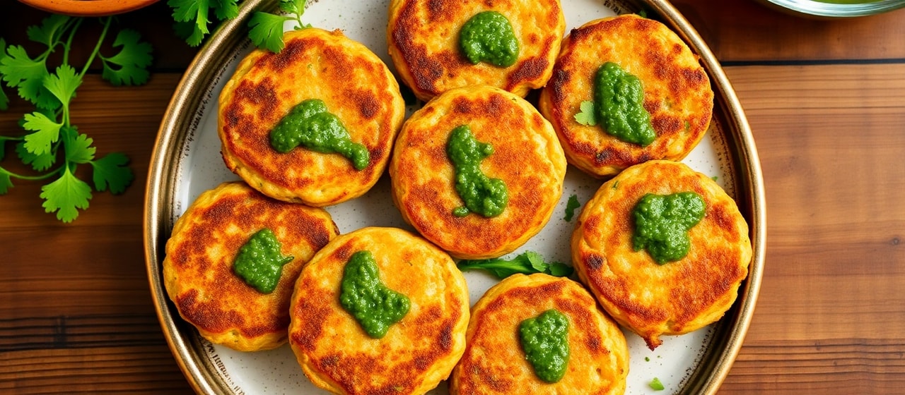Tortitas de Garbanzos a la Parrilla con Chimichurri Fresco