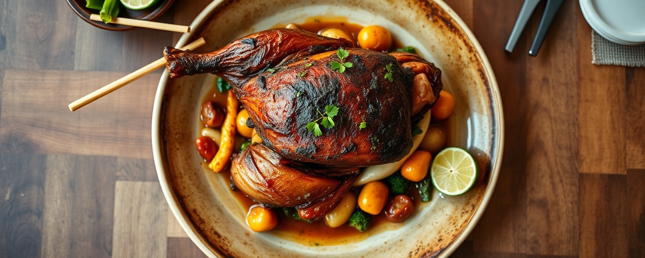 Trei Ang Khmaoch Sach Te (Fire-Roasted Marinated Duck)