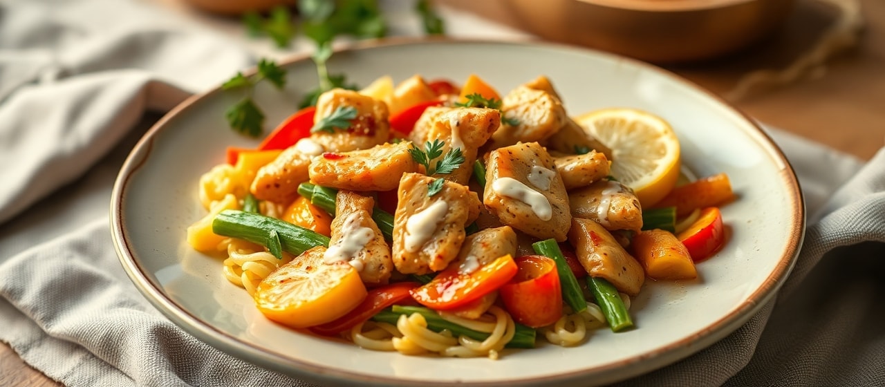 Turkish Miso-Infused Chicken and Vegetable Stir-fry