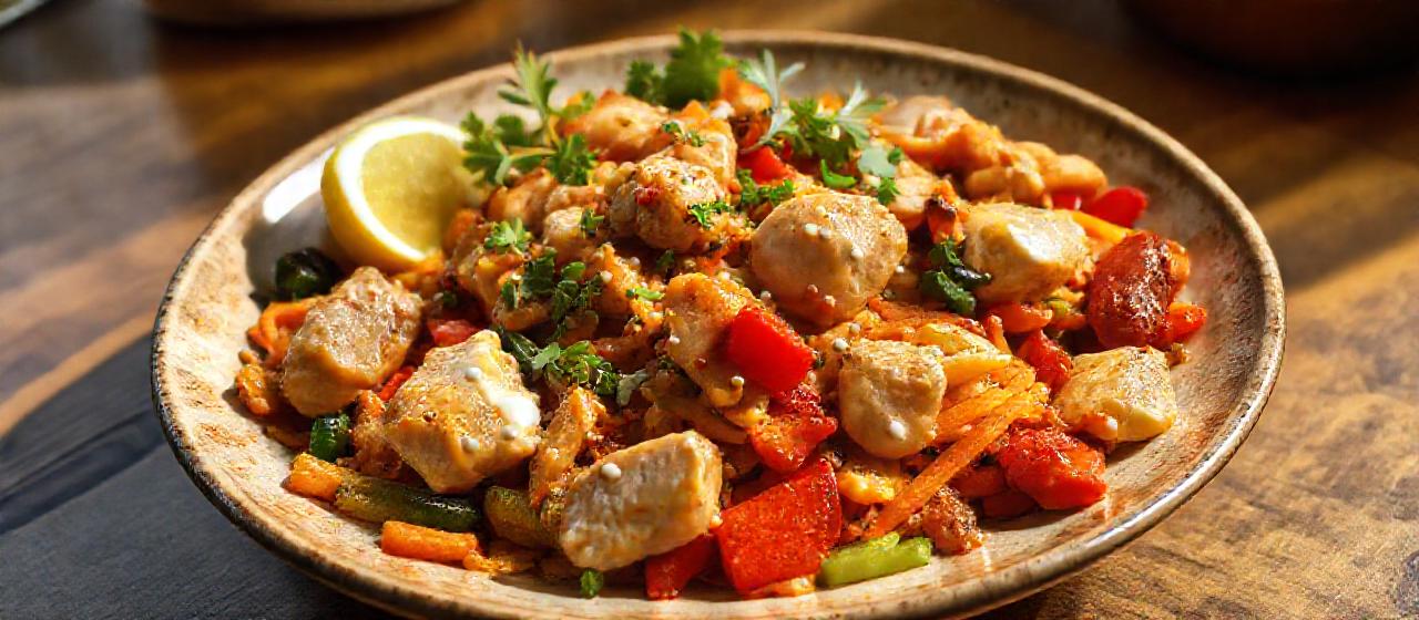 Turkish Miso-Infused Chicken and Vegetable Stir-fry
