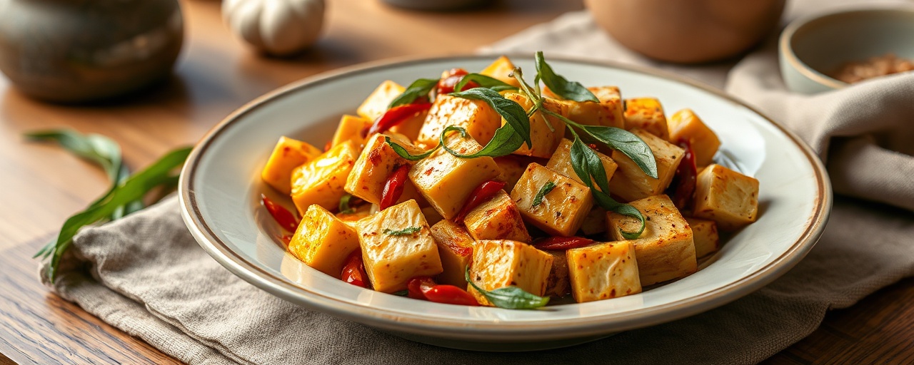 Đậu Hũ Nướng Sả Ớt (Fire-Roasted Lemongrass Chili Tofu)