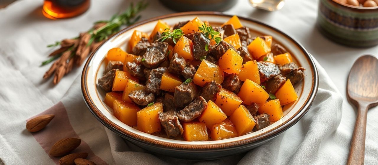 Uzbek Cured Sweet Potato and Lamb Salad