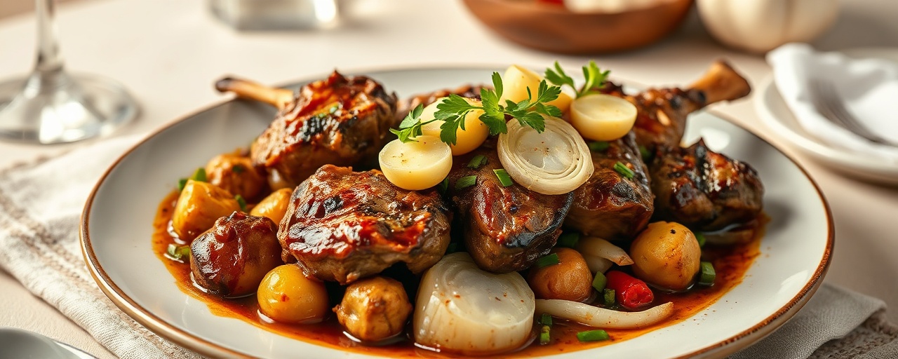 Uzbek Fire-Roasted Lamb and Vegetable Shashlik with Lemongrass Infusion