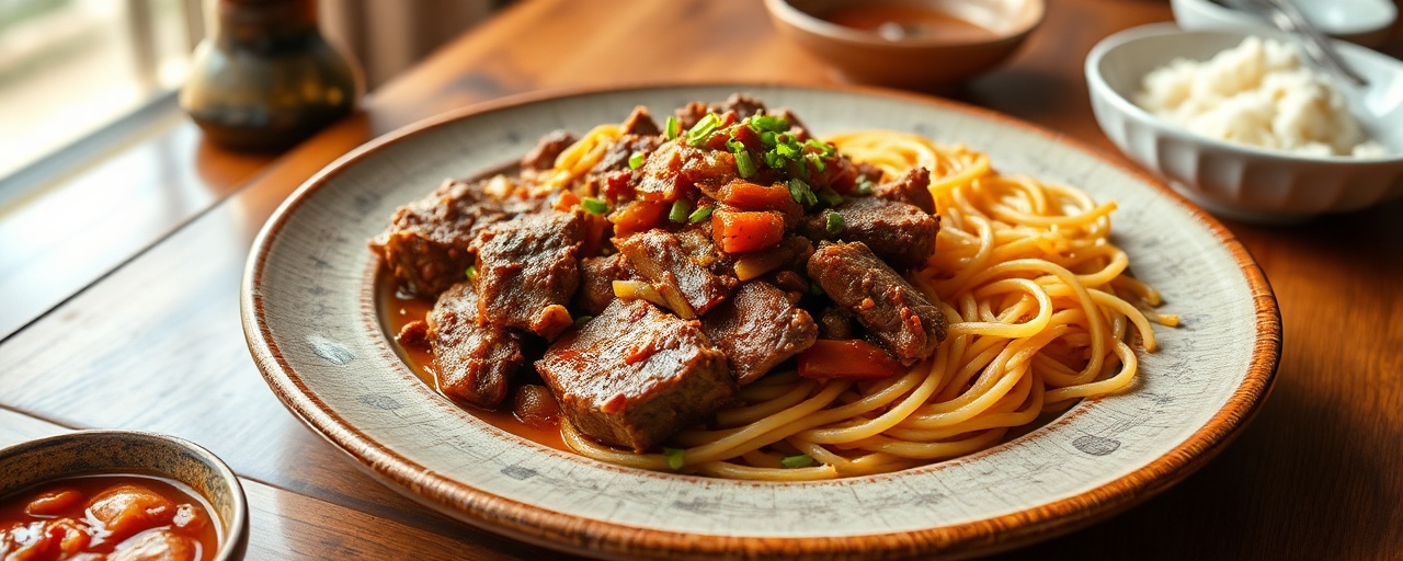 Uzbek Gochujang Lamb & Noodle Wok-Toss