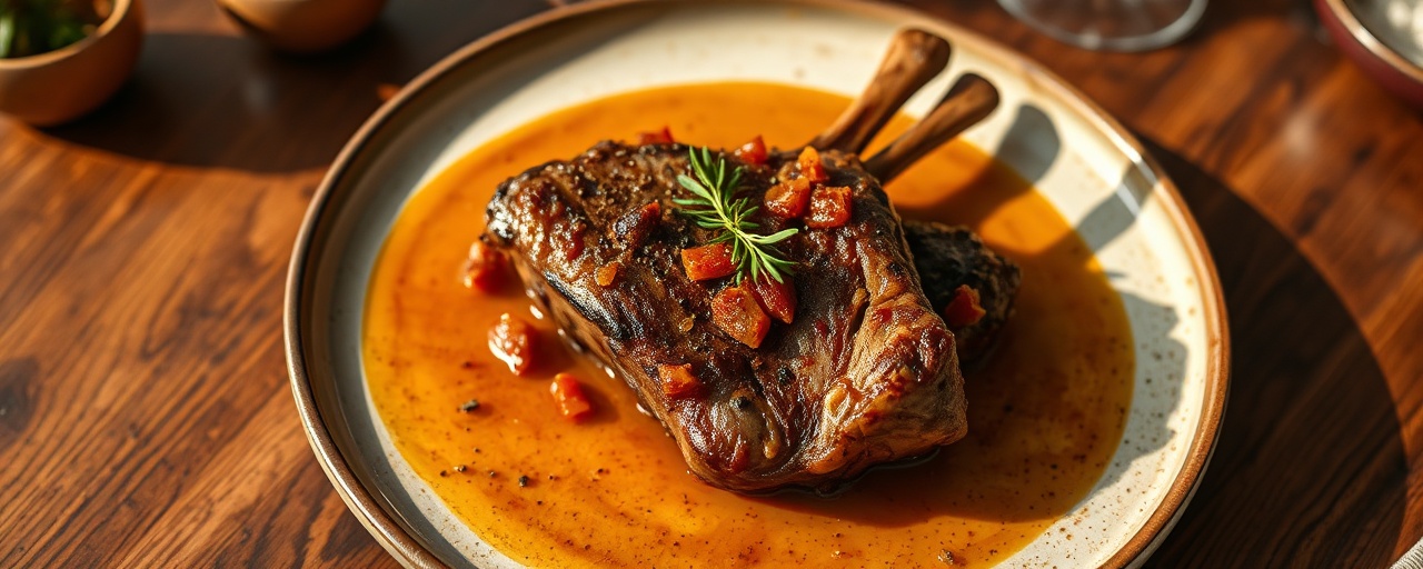 Uzbek Pan-Seared Lamb with Harissa-Apricot Glaze