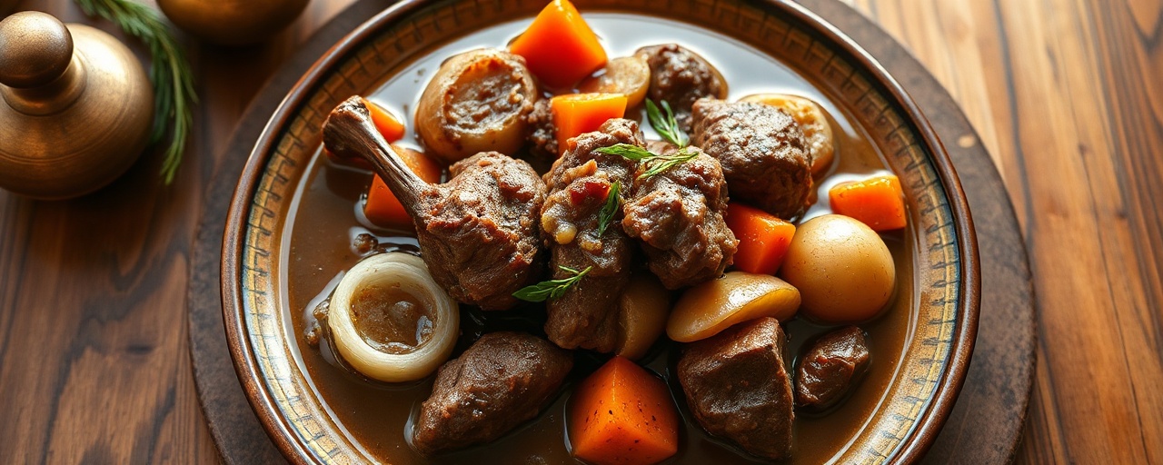 Uzbek Qovurma Lamb Stew with Lemongrass Aroma