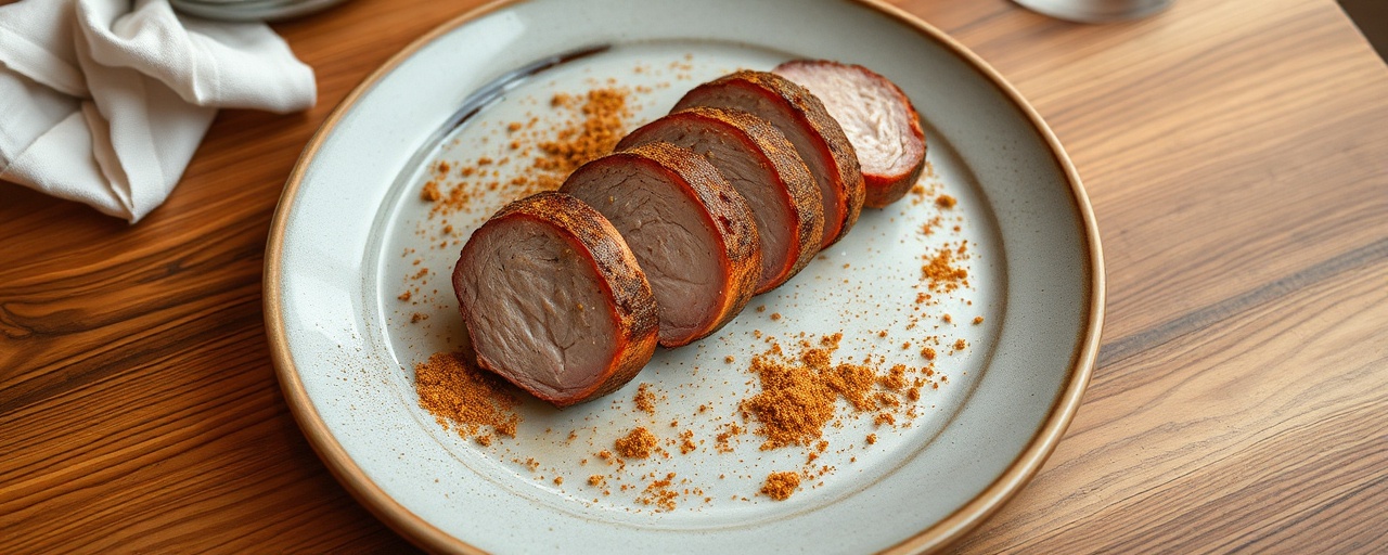 Uzená Vepřová Panenka s Chipotle a Kmínem (Cured Pork Tenderloin with Chipotle and Caraway)