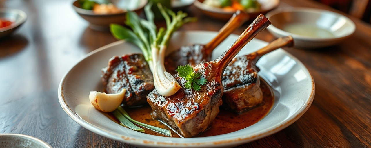 Vietnamese Grilled Lamb Shank with Lemongrass and Galangal (Cừu Nướng Xả Gừng)
