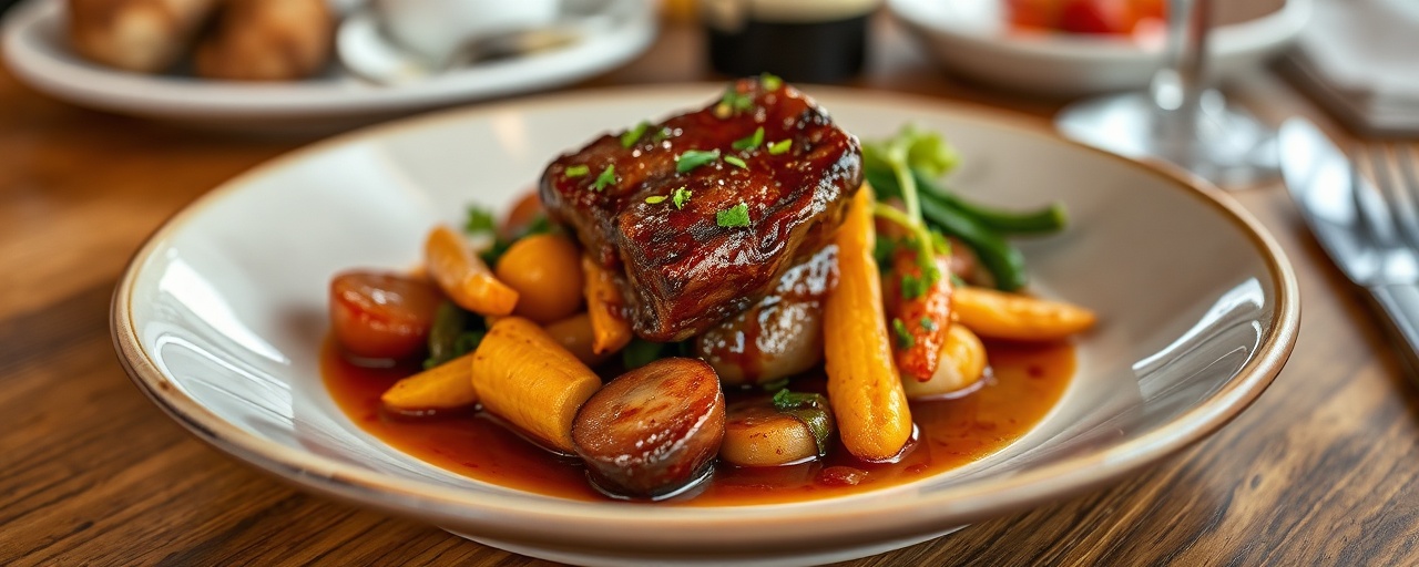 Whisky-Glazed Short Rib and Root Vegetable Wok-Toss