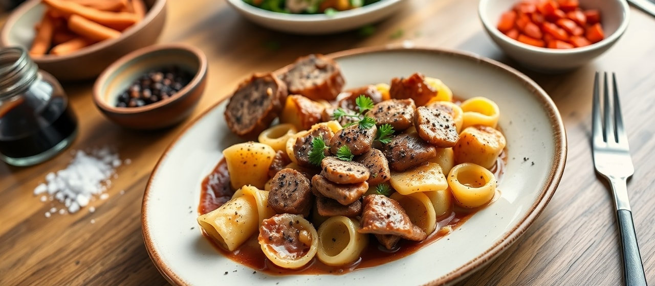 Wok-Tossed Gnocchi with Pork Tenderloin and Tamarind Agrodolce