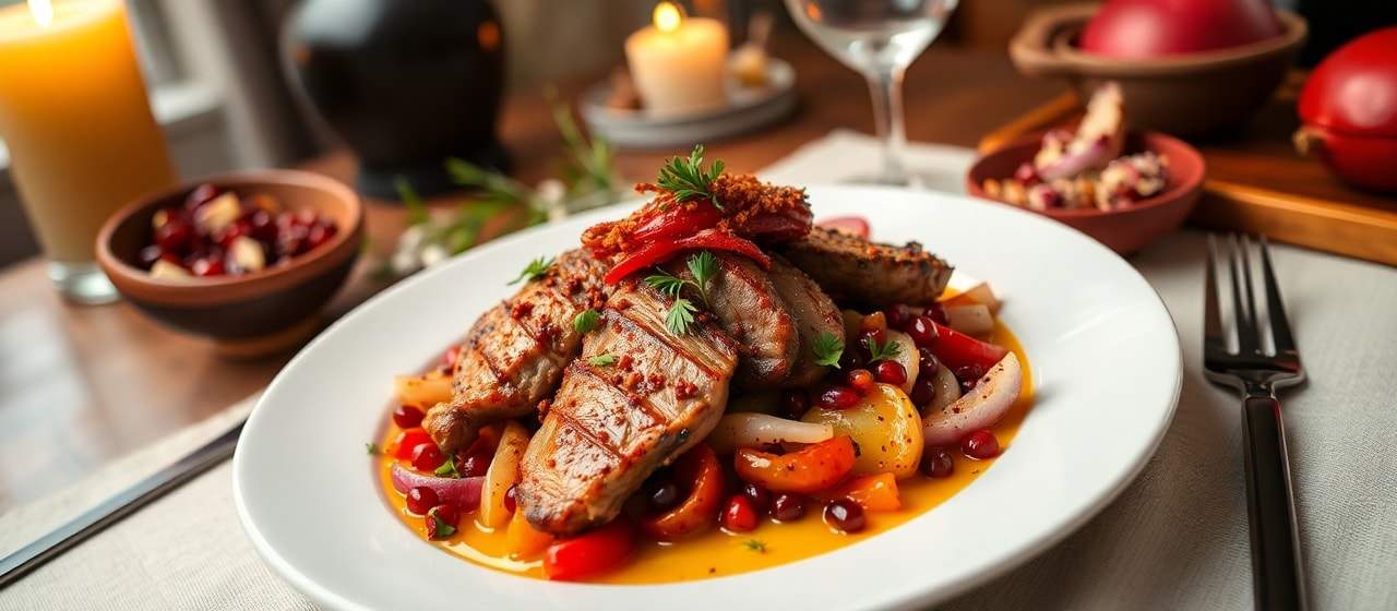 Wok-Tossed Lebanese Duck with Pomegranate and Sumac