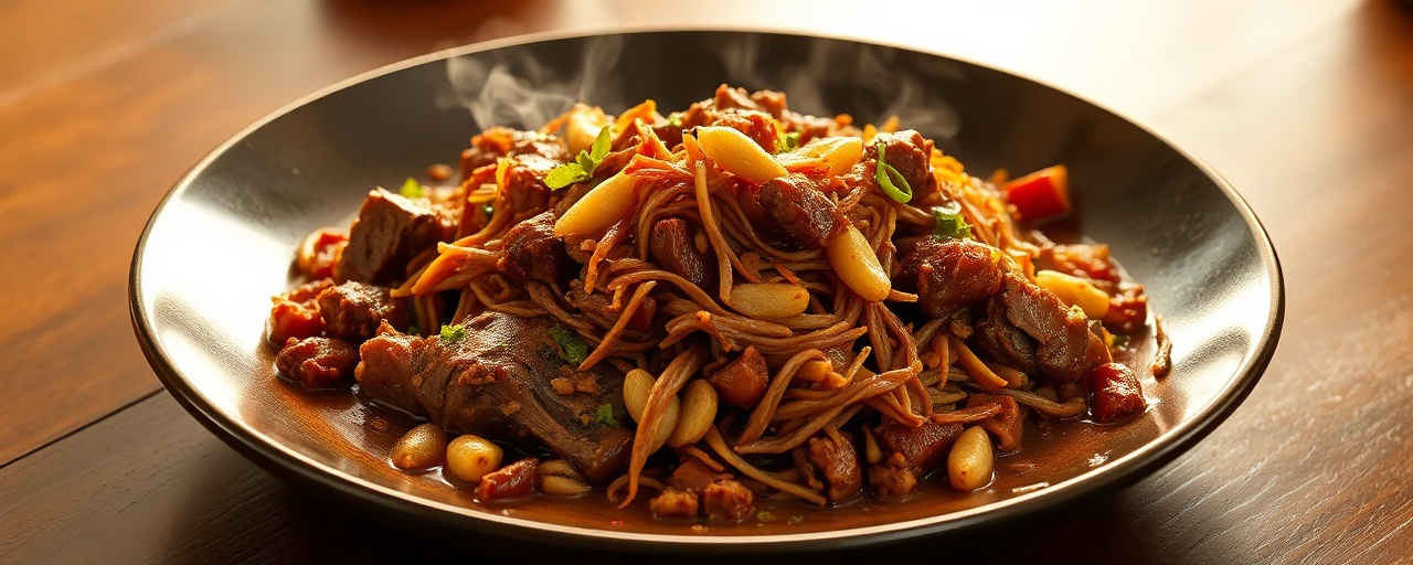 Wok-Tossed Malaysian Lamb Rendang with Crispy Shallots