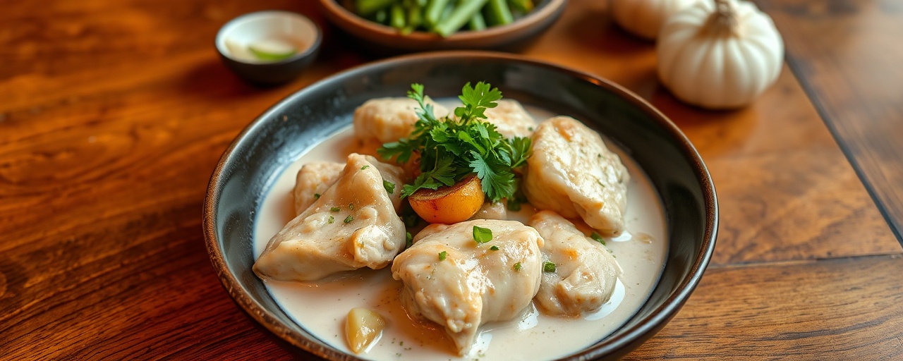 Wok-Tossed Pineapple Chicken in Coconut Cream (Ginataang Manok at Pinya)
