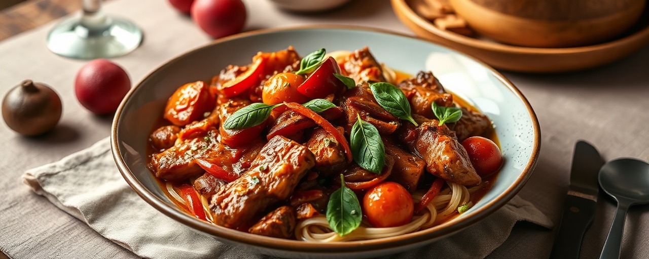 Wok-Tossed Spicy Duck with Lychee and Basil