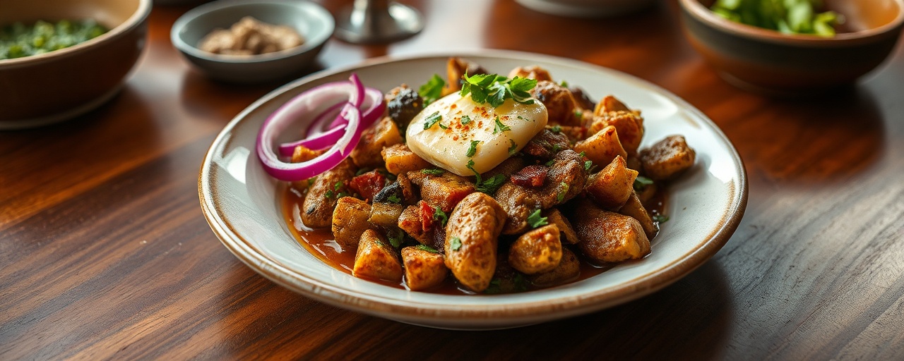 Ye'Qimem Kundo Bursell (Roasted Spiced Jackfruit)