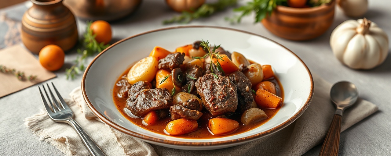 Zharkoye s Gribami i Smetanoi (Hearty Russian Beef and Mushroom Stew)